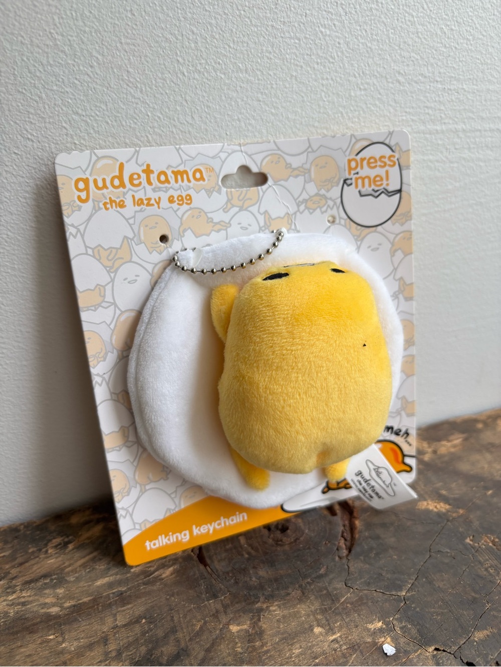 Gudetama talking The Lazy Egg Plush Keychain